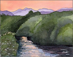 Sunset at Coon Bluff